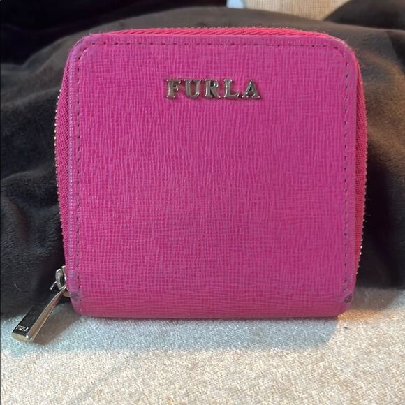 Furla Pink zip around coin pouch purse Wallet - Picture 1 of 10